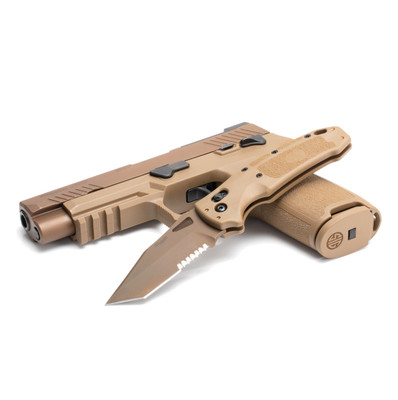 SIG Sauer Knives K320 M17 ABLE Lock Folder Knife, Tan Tanto Combo