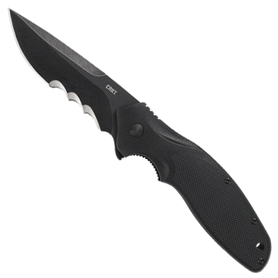 CRKT Shenanigan Black Veff Serrations Spring Assist Knife | BladeOps