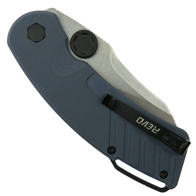 REVO Blue G-10 Recoil Rapid Assist Knife, Stonewash Blade | BladeOps