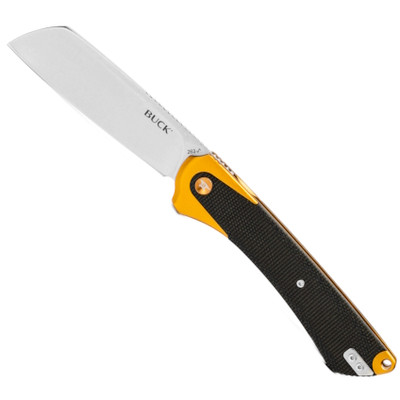 Buck 263 Copper HiLine XL Flipper Knife, Cleaver Blade | BladeOps
