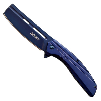 Mtech USA MT-A1139BL Spring Assist Knife, Blue Cleaver Blade