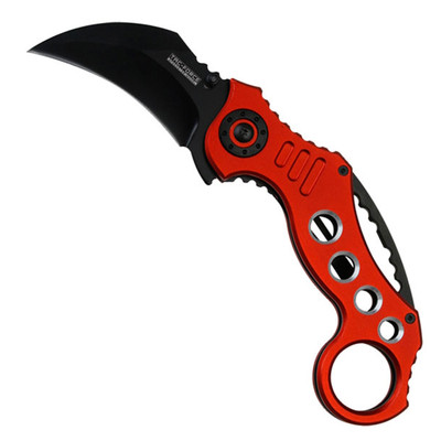 Tac Force TF-578RD Small Red Karambit Spring Assist Knife, 2.5