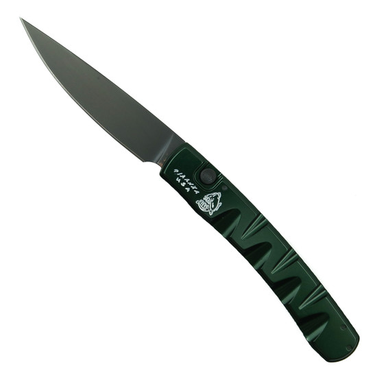 Piranha Green Virus Auto Knife, CPM-S30V Black Blade