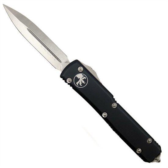 Microtech 122-10 Contoured Ultratech D/E OTF Auto Knife, Stonewash Blade FRONT VIEW