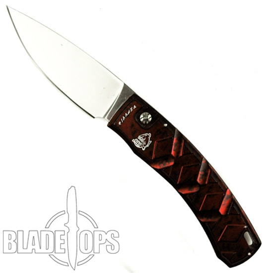 Piranha Red X Auto Knife, 154CM Mirror Blade