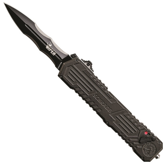 Schrade Viper SCHOTF3CB OTF Assist Knife, Black Spear Point Blade