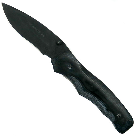 Bear OPS Manual Folder Knife, Tactical Black Drop Point Blade, Zytel Handle