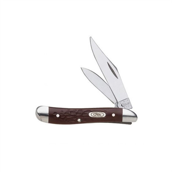 Case Brown Peanut Knife, Clip and Pen Blades