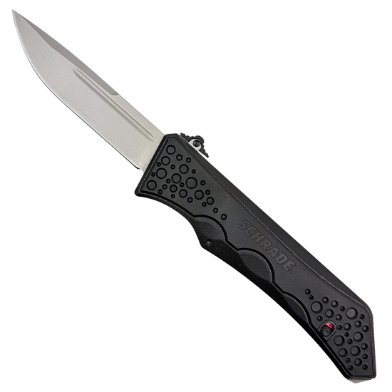 Schrade SCHOTF7 OTF Assist Knife, Bead Blast Drop Point