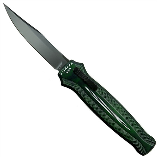 Piranha P-19GT Green Rated-R OTF Auto Knife, 154CM Black Blade