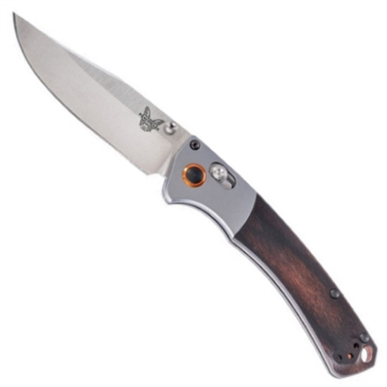 Benchmade HUNT 15085-2 Mini Crooked River Dymondwood/Aluminum Folder Knife, CPM-S30V Satin Blade