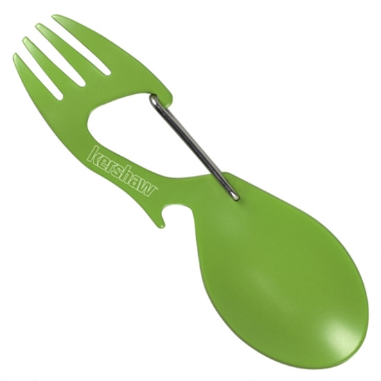 Kershaw 1140GRN Ration Portable Eating Utensil/Multi-Tool, Green Finish