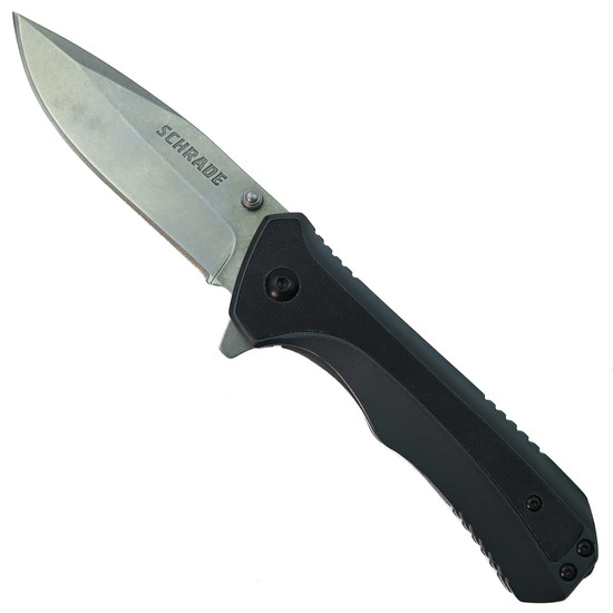 Schrade 502 Liner Lock Aluminum Folder Knife, Drop Point Blade 