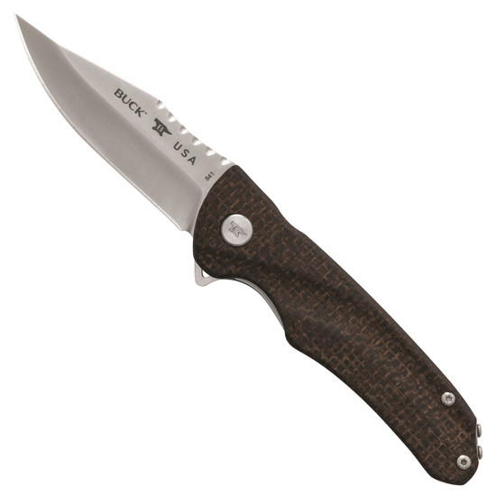 Buck Sprint Pro Micarta Flipper Knife, CPM-S30V Blade