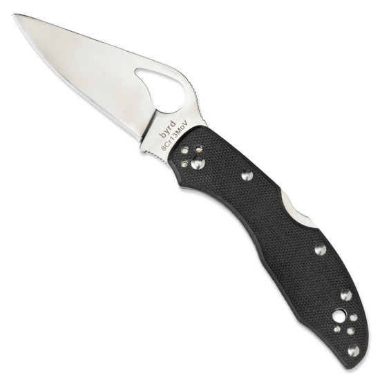 Byrd Meadowlark 2 G-10 Folder Knife, Satin Blade FRONT VIEW
