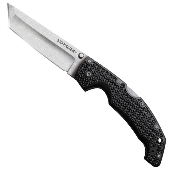 Cold Steel X-Large Voyager Knife, CTS- BD1 Tanto Plain Blade