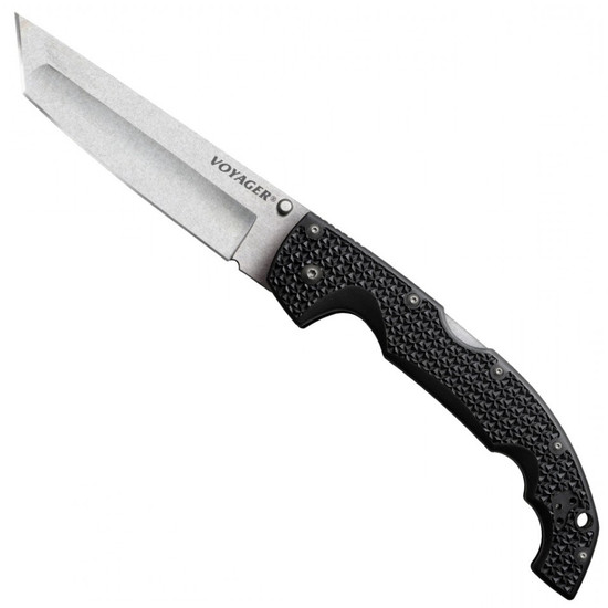 Cold Steel Voyager XL Tanto Folder Knife, Stonewash Blade