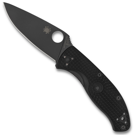 Spyderco Tenacious Lightweight Folder Knife, Black Blade