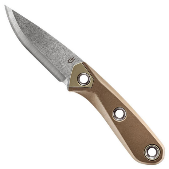 Gerber Coyote Brown Principle Fixed Blade Knife, Stonewash Blade