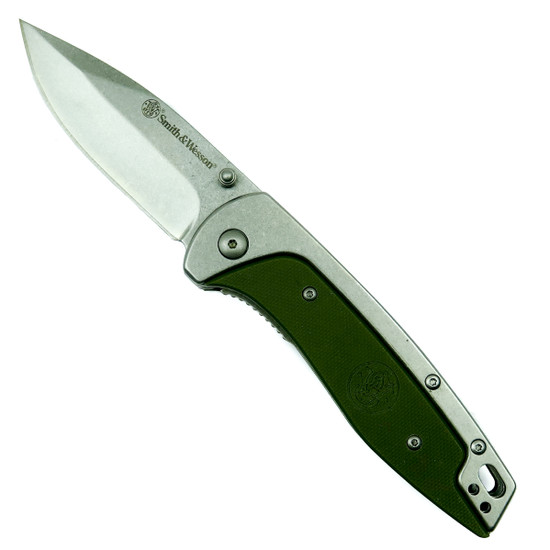 Smith & Wesson Freighter Folder Knife, Satin Plain Blade