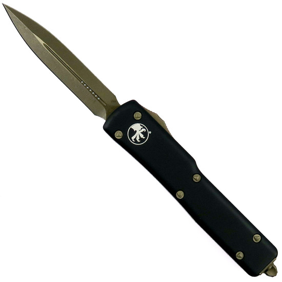 Microtech UTX-70 OTF Auto Knife, Bronzed Apocalyptic Dagger Blade