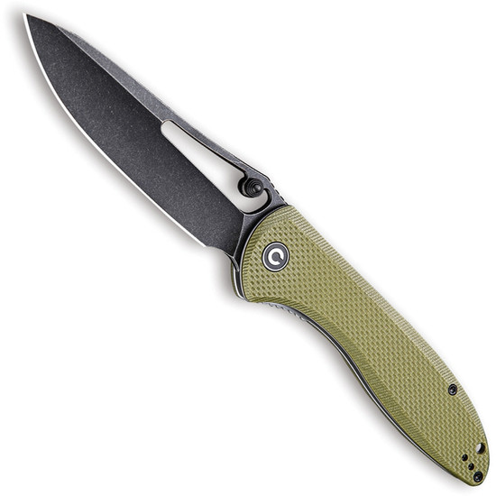 CIVIVI OD Green Picaro Linerlock Knife, Black Stonewash D2 Blade