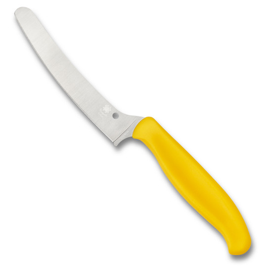 Spyderco Yellow Z-Cut Blunt Tip Kitchen Knife, CTS-BD1N Blade