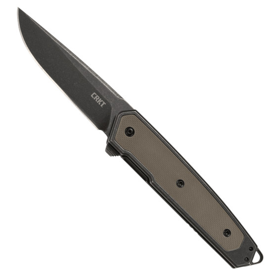 CRKT 7091 Cinco Flipper Knife, Stonewash Blade