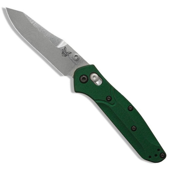 Benchmade 945 Green Mini Osborne Folder Knife, CPM-S30V Satin Blade