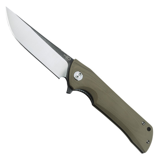 Bestech Knives Paladin Beige G10 Folding Knife, Satin/Black Blade 