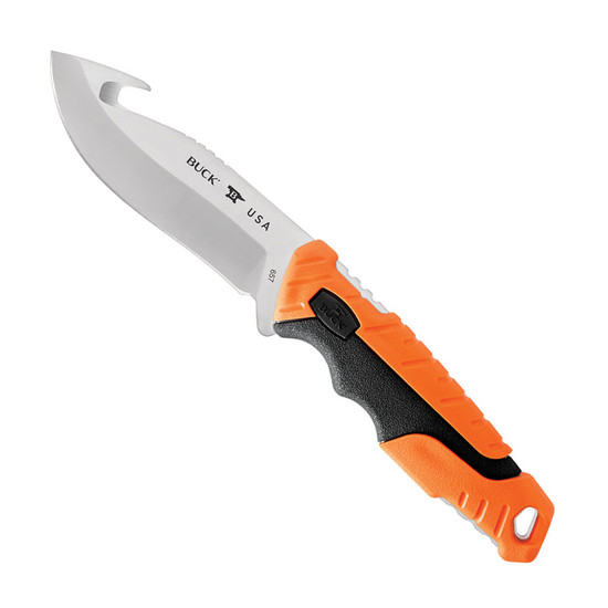 Buck Pursuit Pro Large Fixed Guthook Black/Orange Knife