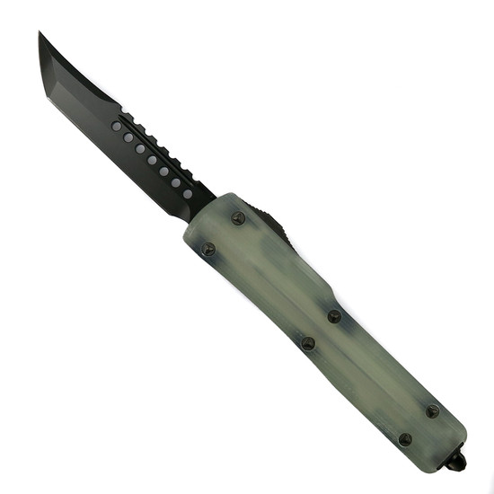 Microtech Signature Series Shadow UTX 70 OTF Knife, Hellhound Blade