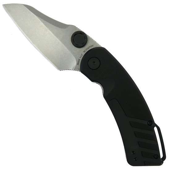 REVO Black G-10 Recoil Rapid Assist Knife, Stonewash Blade