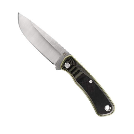 Gerber Sage Green Downwind Drop Point Fixed Blade Knife, Satin Finish Blade