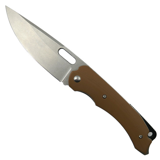 BRS E-Volve Desert Navajo Frame Lock Folder Knife, Stonewash Blade