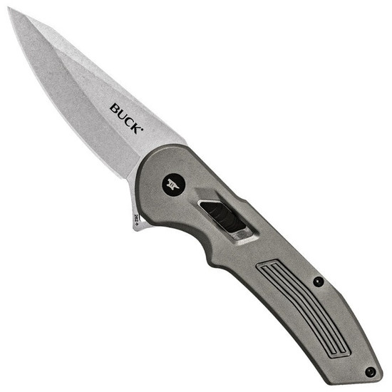 Buck Grey Aluminum Hexam Assisted Flipper Knife