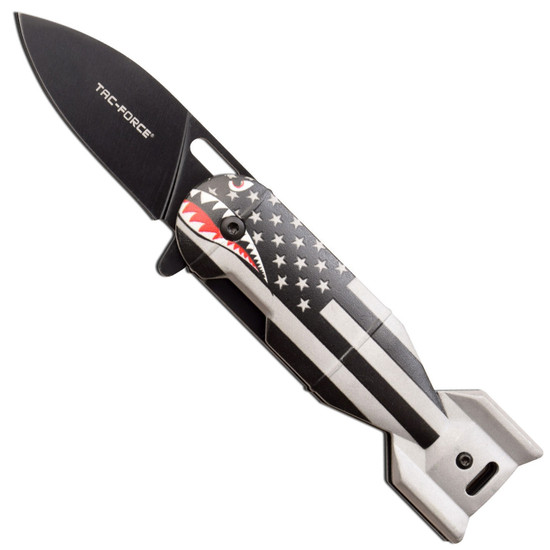 Tac-Force Flag Aluminum Spring Assisted Knife
