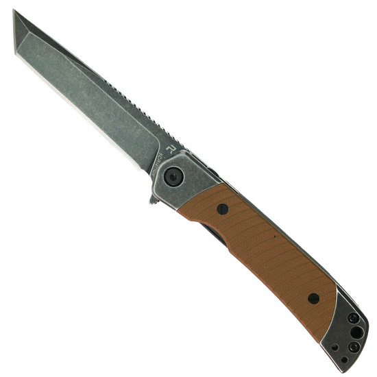 REVO Duo Brown Tanto Liner Lock Knife
