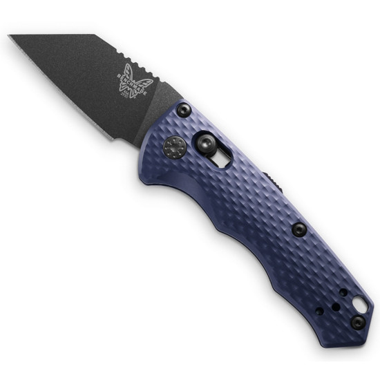 Benchmade Charcoal Gray Partial Auto Immunity Knife, Black Wharncliffe Blade