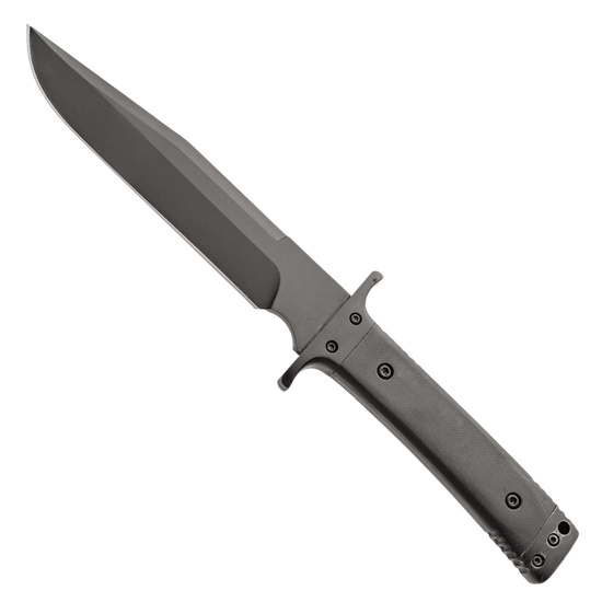 Bear & Son Bear Tac III Black G10 Fixed Blade Knife, Black Blade