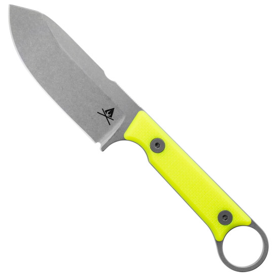 White River Knives Hi-Vis Firecraft FC3.5 Fixed Blade Knife, S35VN Stonewash Blade