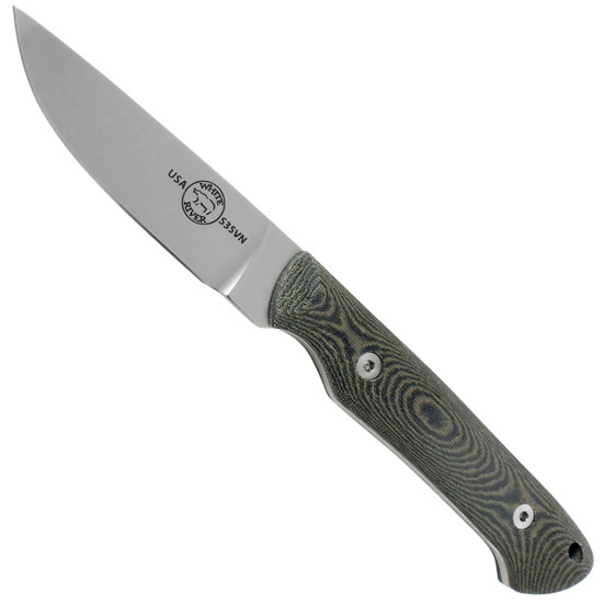 White River Black and OD Green Linen Micarta Small Game Knife, S35VN Blade