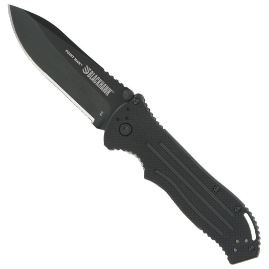 Blackhawk Hornet II Assist Knife, Black D2 Combo Blade | BladeOps