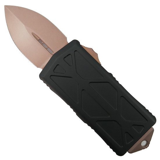 Microtech Signature Series Rose Gold Exocet OTF Auto Knife, Rose Gold PVD Blade
