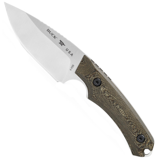 Buck 664 Dymalux Alpha Hunter Pro Fixed Blade Knife, Satin Drop
