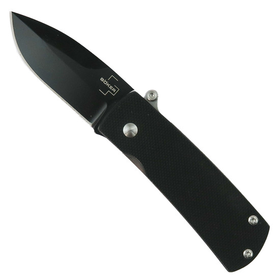 Boker Plus Exclusive Black Shamsher Automatic Knife, Black Blade