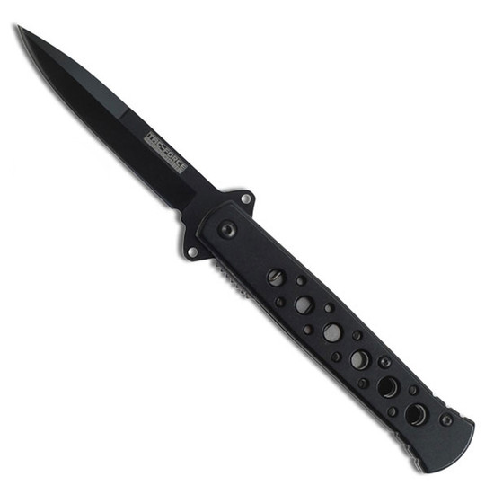 BLACK SPRING ASSISTED OPEN POCKET KNIFE Tactical Folding Blade TAC