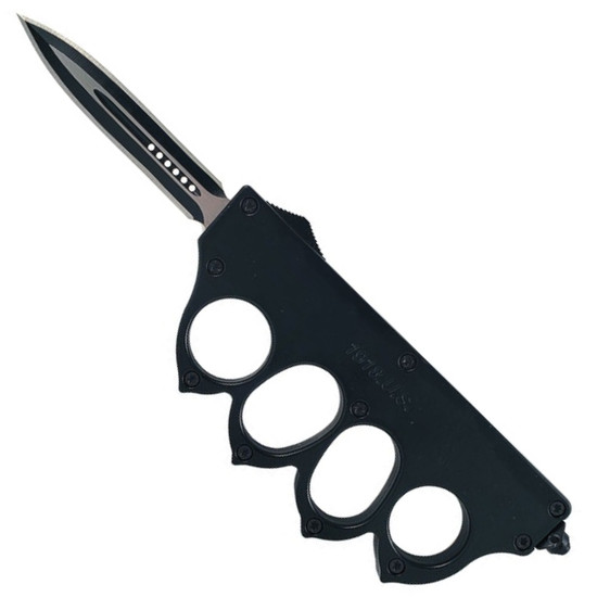 1918 U.S. Trench OTF Auto Knife, Black Dagger Blade