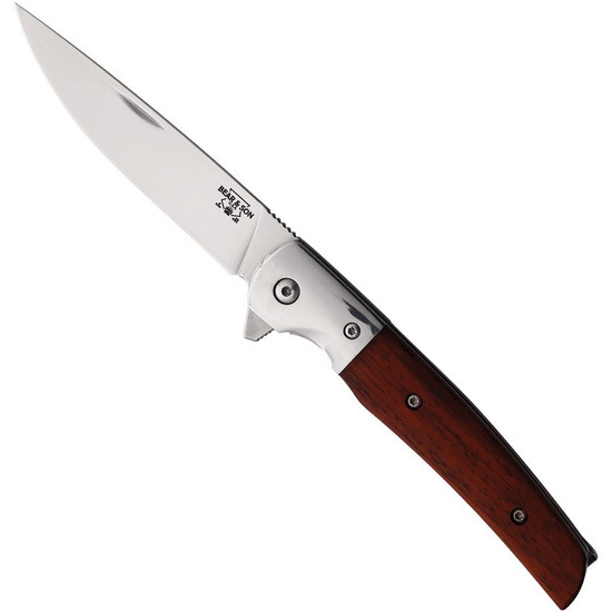 Bear & Son Rancher Sideliner Flipper Knife, Cocobolo Wood Handle