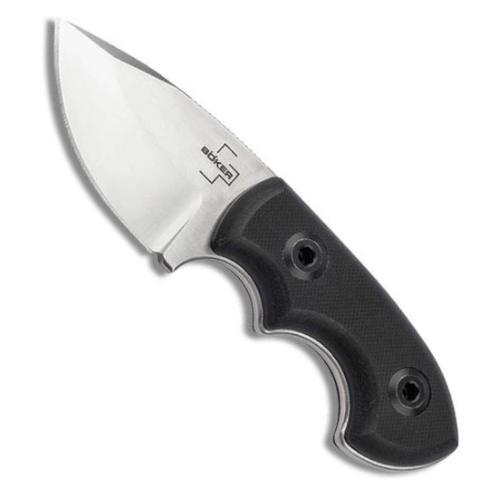 Boker Plus Lofos Fixed Blade Knife,  Satin Drop Point Blade